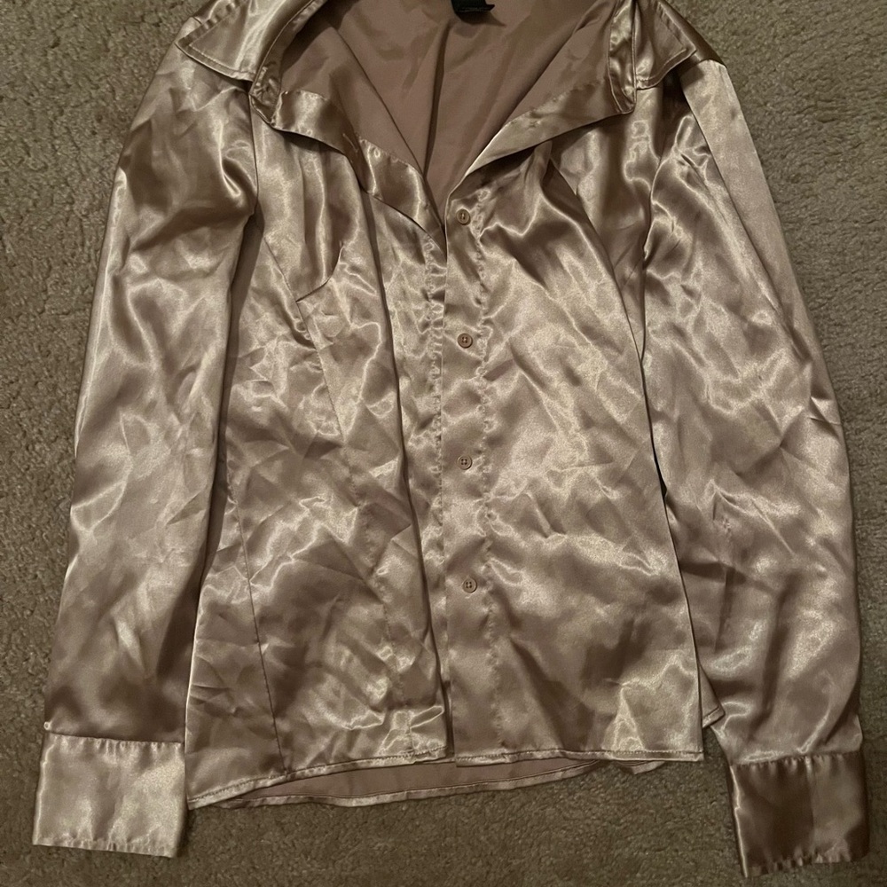 Petite Sophisticate Cream Satin Jacket